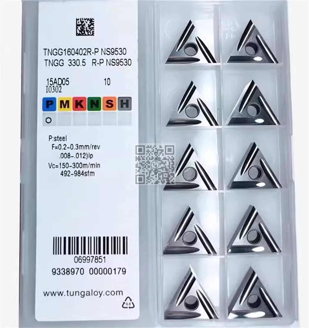 

TUNGALOY TNGG160402 TNGG160404 TNGG160408-01 R-C L-C R-P L-P R-W L-W NS9530 GH110 GH330 TH10 Carbide Insert TNGG Inserts