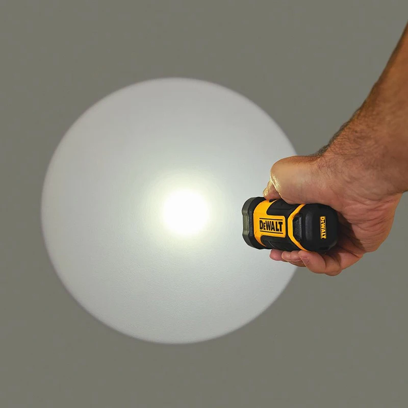 DEWALT-luz de trabajo DCL023, 7,2 V/8V Max, luz LED compacta de mano, 80 lúmenes, patrón de luz de 2 zonas, herramientas de iluminación
