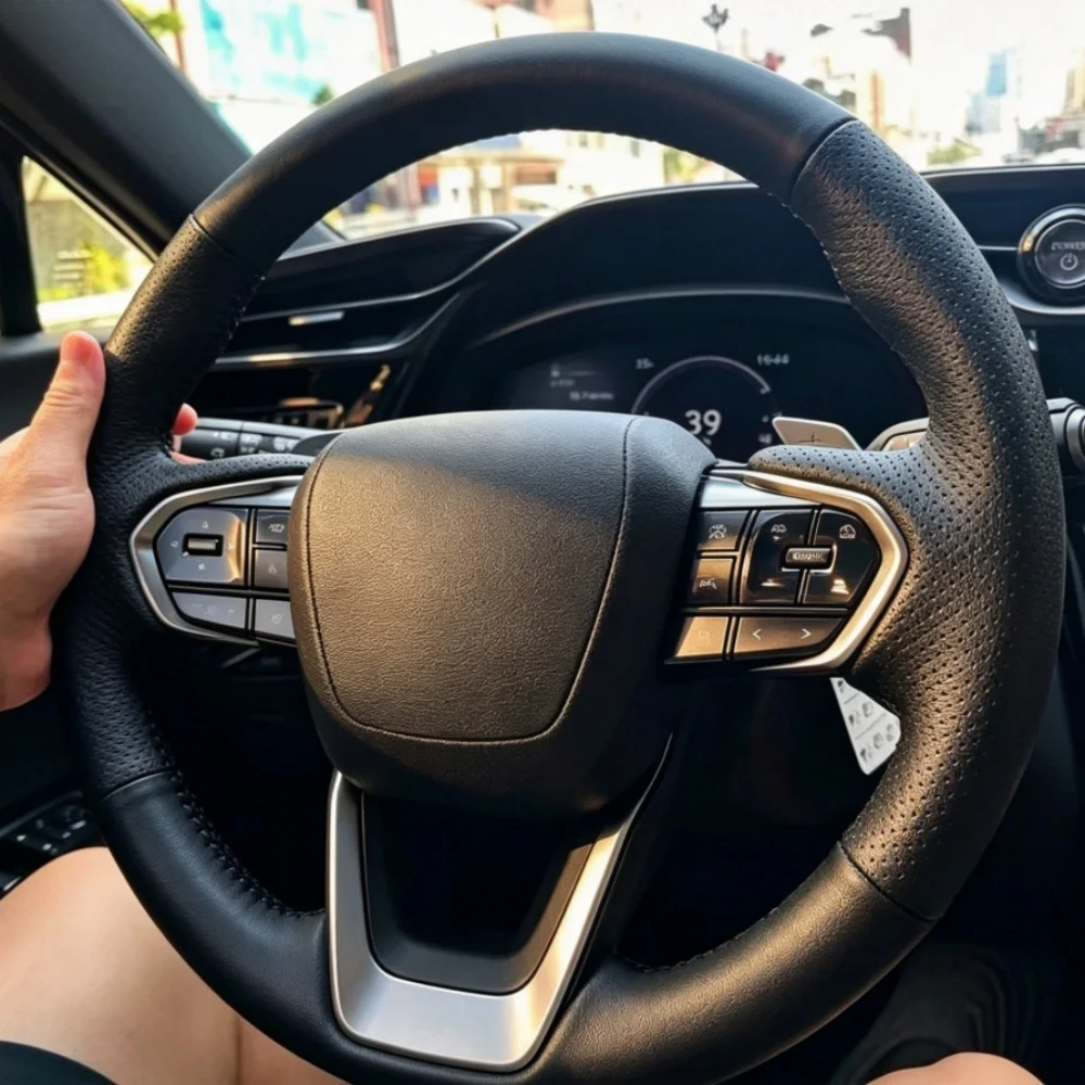 

Customization Car Steering Wheel Cover Accessories NX200T NX260 RX330 RX350h Hand Sewing Microfiber Leather For Lexus NX