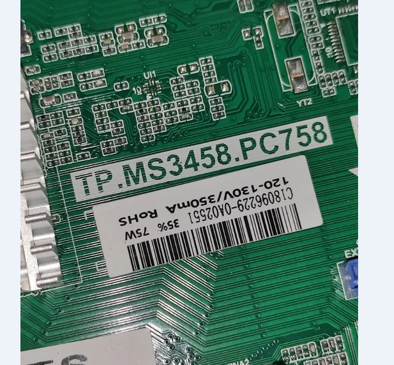 Free shipping ! TP.MS3458.PC758  Three in one 4K TV motherboard  for  t500qyr06.1 550ma  auo  108w   or 75w 120-130v  350ma