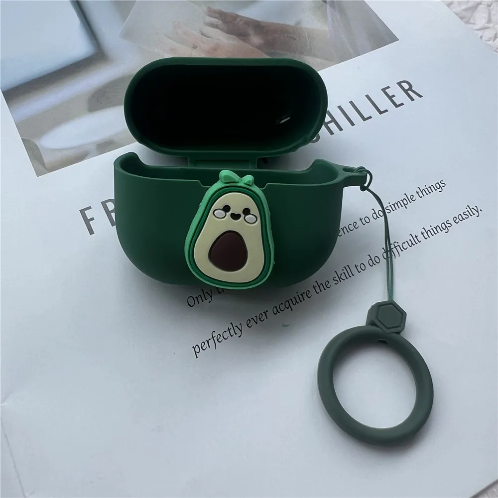 لتقوم بها بنفسك الكرتون سيليكون الحال بالنسبة لسامسونج غالاكسي براعم 3/3 برو حافظة لينة غطاء من السيليكون ل غالاكسي براعم 3/3Pro مع حزام الاصبع