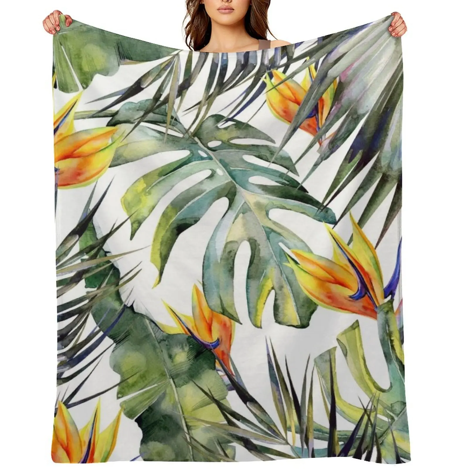 TROPICAL GARDEN Throw Blanket Cute Summer Thin heavy to sleep Blankets