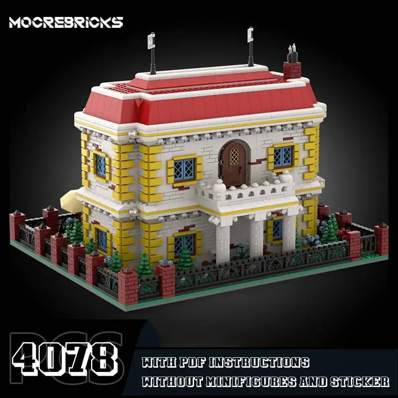 Governor's Mansion Model MOC Building Blocks, Montagem de alta tecnologia infantil, Tijolos Kits, Urban Famoso Landmark Arquitetura, Brinquedos