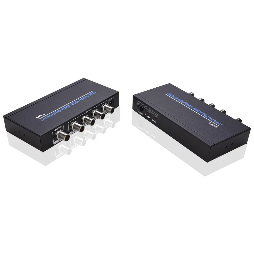 Splitter SDI 1x2 1x4 SD-SDI HD-SDI Splitter 3G-SDI SDI 1 w 2 Out / 1 w do 4 Out Repeater Extender