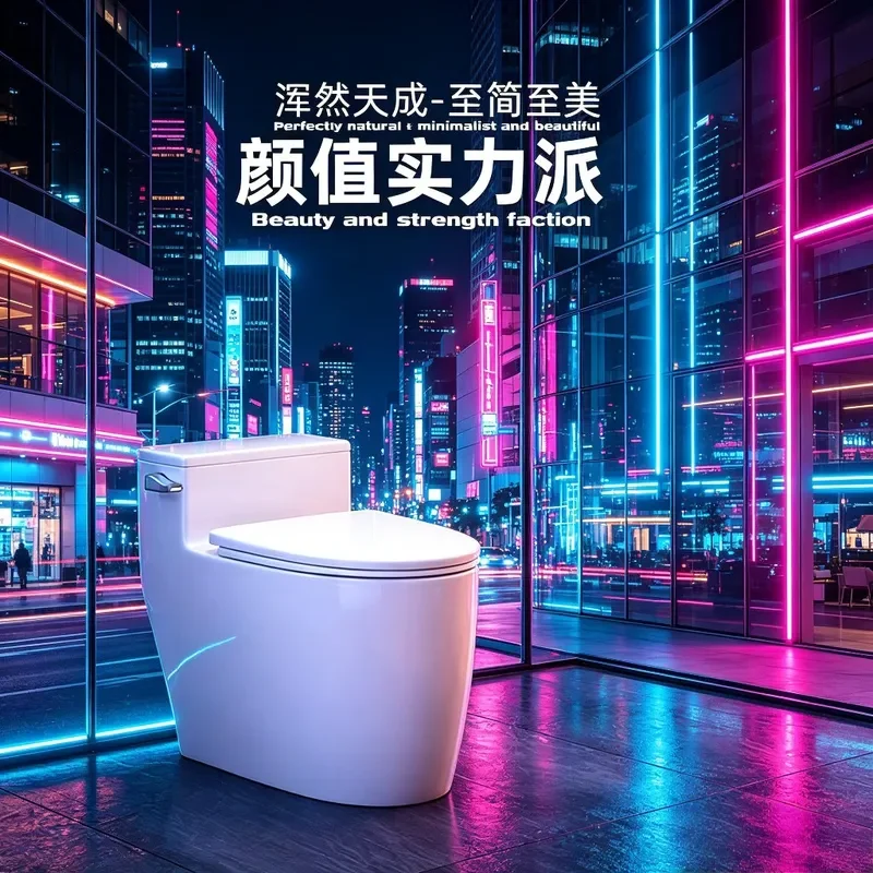 Side Press Toilet Large Impulse Household Large Pipe Water Saving Siphon Splash Proof Antifreeze Crack Proof Small Apartment