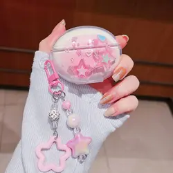 Luxury Cartoon Star Butterfly Case For Huawei FreeBuds 5i Earphone Accessories Protective Sleeve Silicon Soft Shell With Keyring