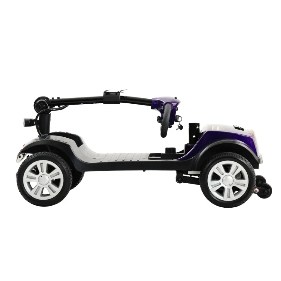 

Four wheels Compact Travel Mobility Scooter with 300W Motor for Adult-300lbs Dark Purple