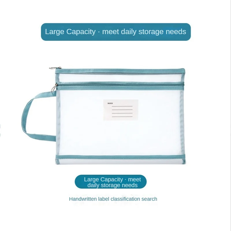 

Upgraded A4 Mesh Zipper Pouch A4 Document Bag Mesh Zipper Pouch A4 Nylon Mesh Zipper Pouch 3 Colors