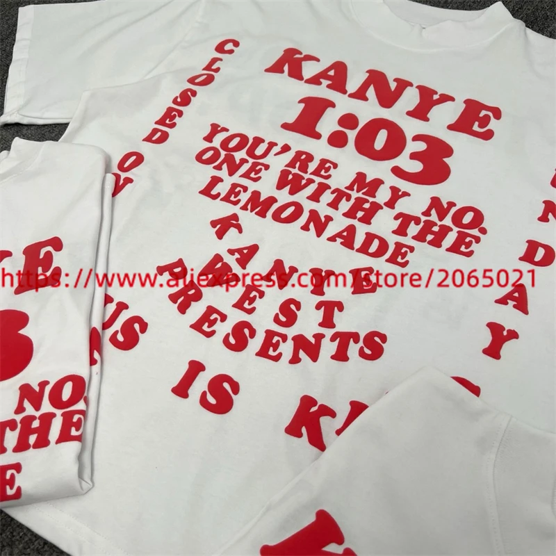 Music Album Foam Printing JESUS IS KING T Shirt Men Women 1:1 Best Quality Kanye West Tee Tour Tops Ye Short Sleeve