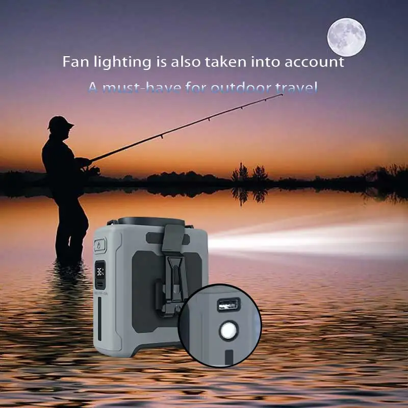 Get the Ultimate Portable Solution: 10000mAh Power Bank & LED Light Waist Fan for .05 Get the Ultimate Portable Solution: 10000mAh Power Bank & LED Light Waist Fan for .05