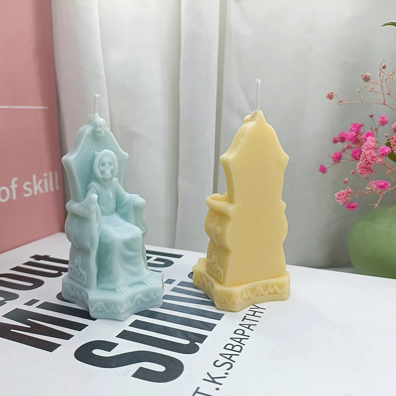 Death Candle Silicone Mold Handmade Aromatherapy Candle making Kit DIY Silicone Mould for Plaster Resin Epoxy Gifts for Table