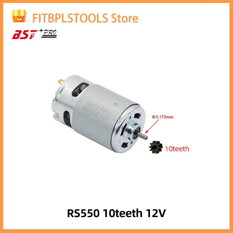 Rs550 10 dentes 20000 rpm motor sem fio 9.6v/12v/14v/14.4v/16.8v/18v/21v/24v/25v acessórios úteis adequados para furadeira sem fio