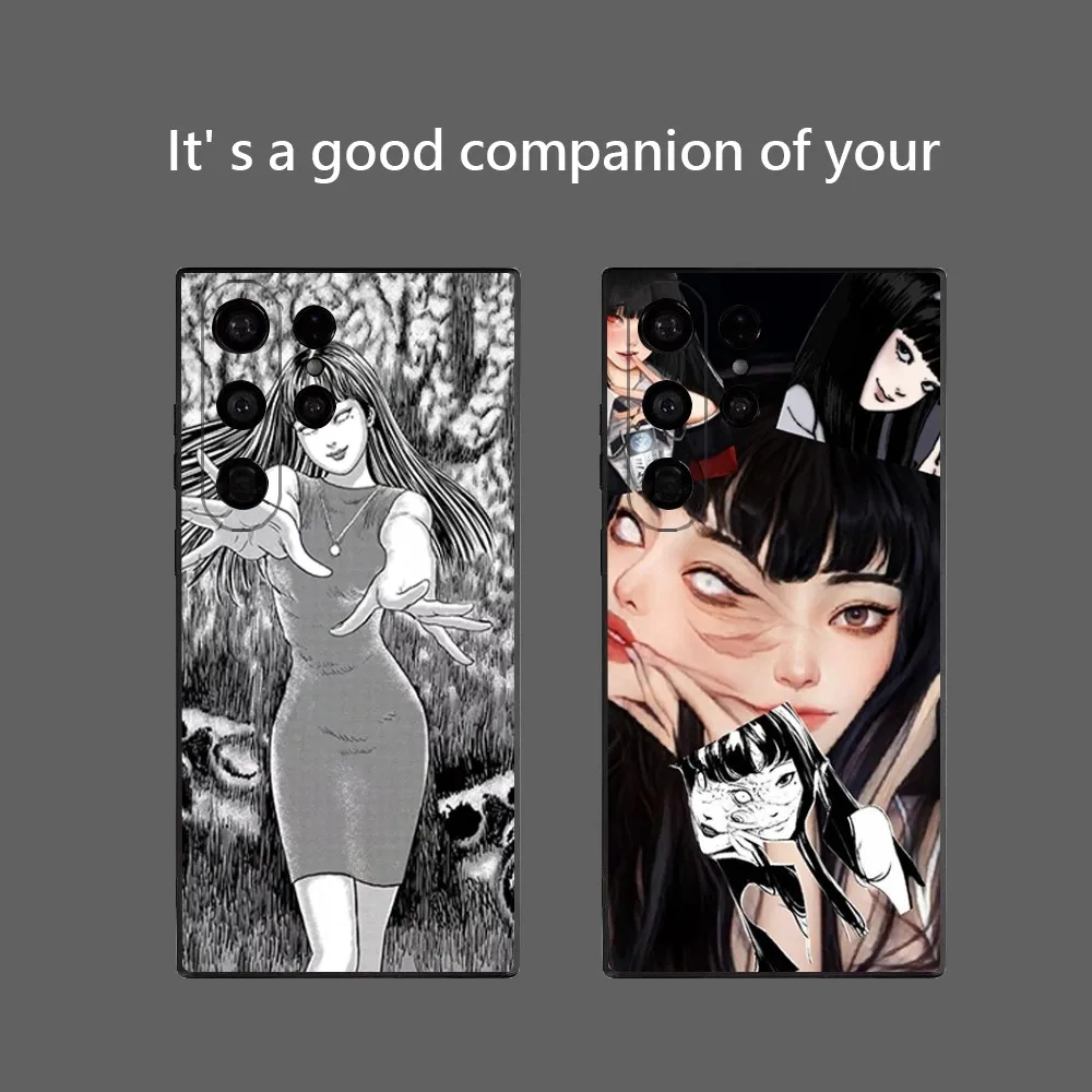 Horror Comic T-Tomie Junji Ito Manga Phone Case For Samsung Galaxy S25 Ultra S22 S23 S24 Ultra S21 S20 5G Protective Soft Silico