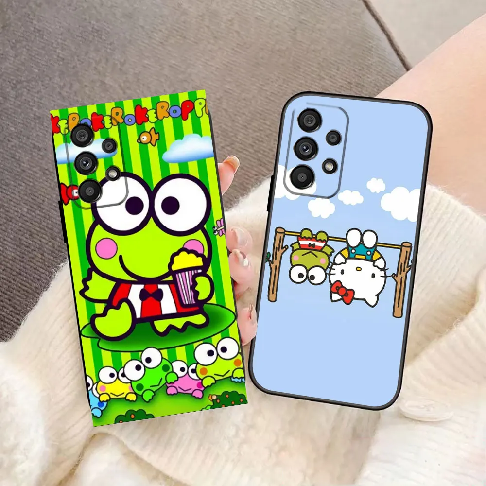 Cute F-Frog K-Keroppi Phone Case For Samsung Galaxy A90 A80 A73 A71 A70 A53 A52 A51 A42 A33 A32 A22 A21S A14 A13 A12 Case Funda