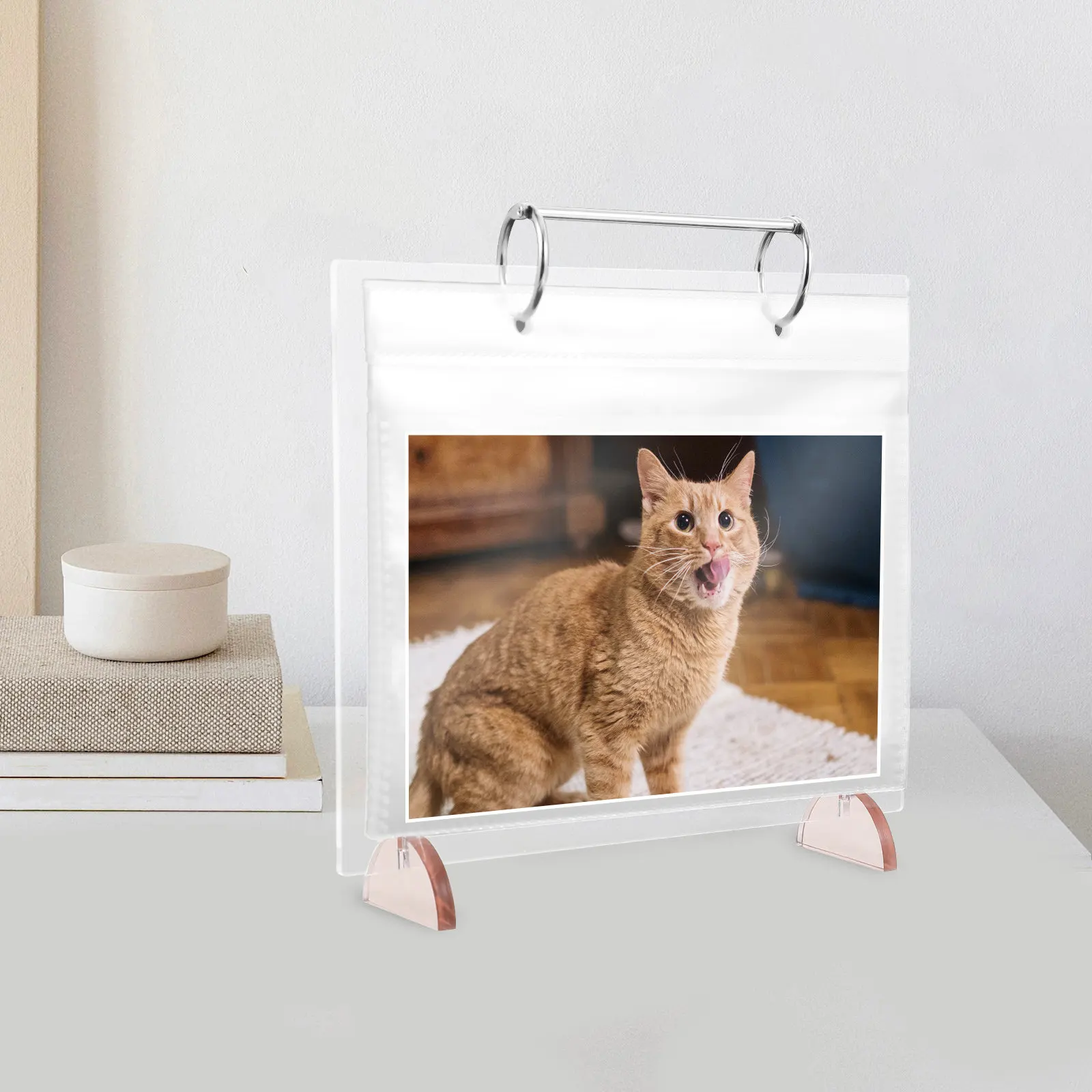 

Подставка для фотоальбомов, настольный держатель для календаря, настольный держатель для меню, прозрачный акриловый держатель для табличек для офиса и домашнего декора