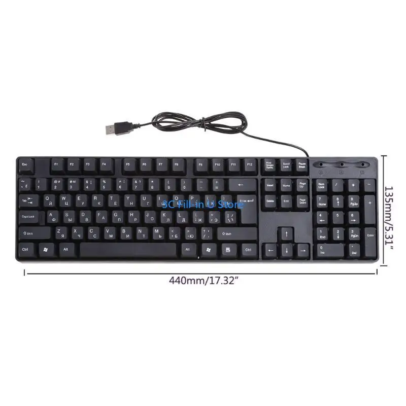 G8TAロシア語/英語サイレントキーボードWindowsコンピューター用キーボードキーボード