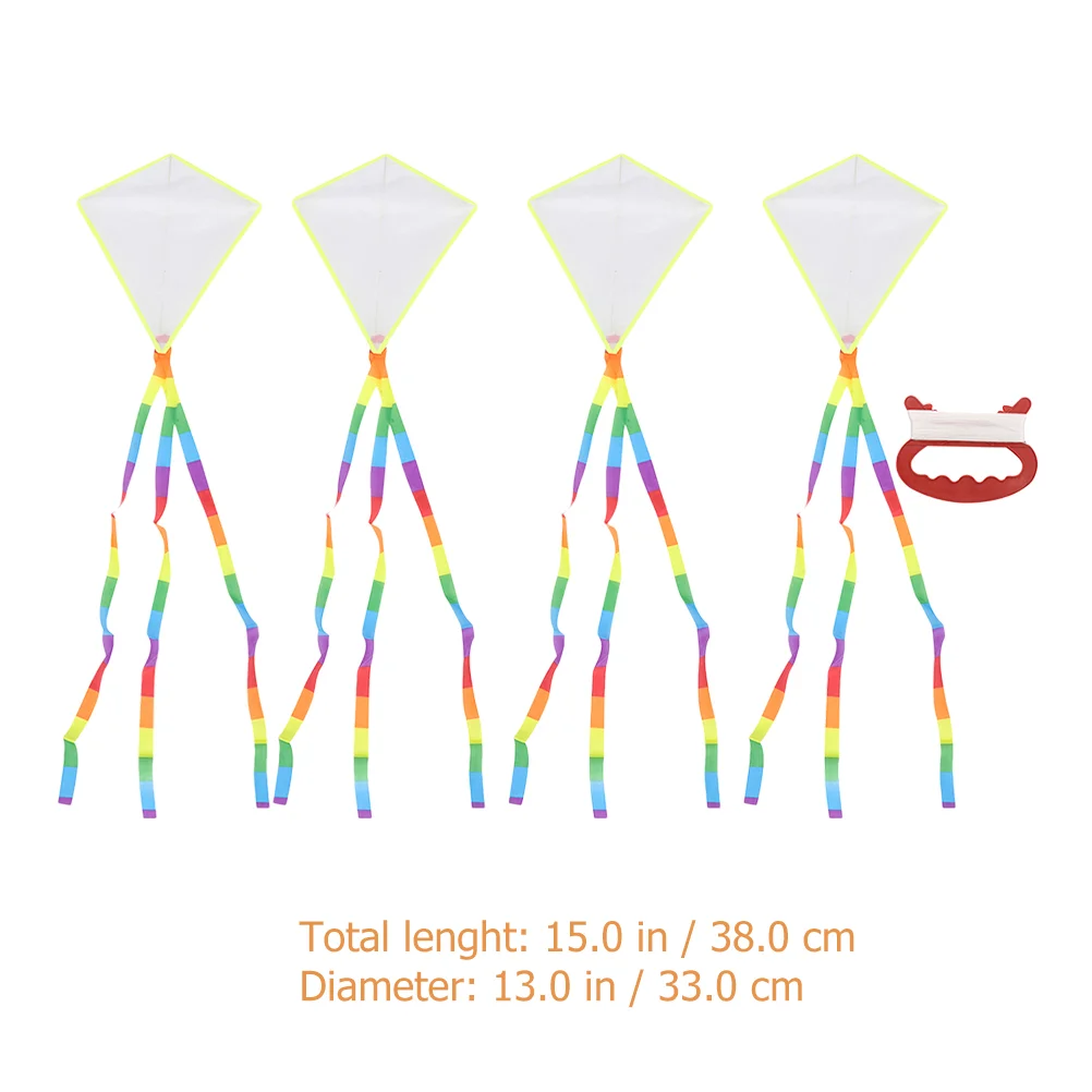 4-częściowe zabawki do zabawy na świeżym powietrzu dla dzieci Latawiec Przenośny dla dzieci DIY Malowanie Niepomalowane Latające Białe Dostawy dla dzieci