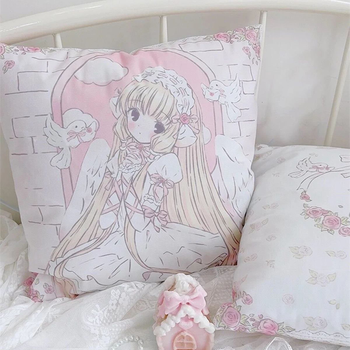 Pink cute pillow cartoon waist cushion house decoration girl gift