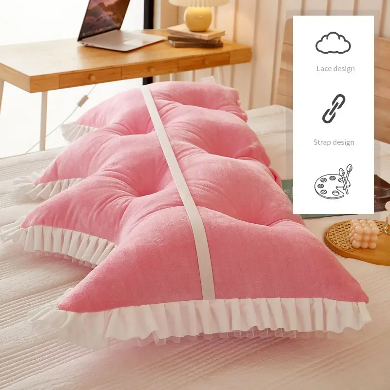 Headboard Cute Pink Pillows Backrest Large Cushion Crown Reading Wedge Pillow Bedside Sleeping Neck Pillow Body Princess Style