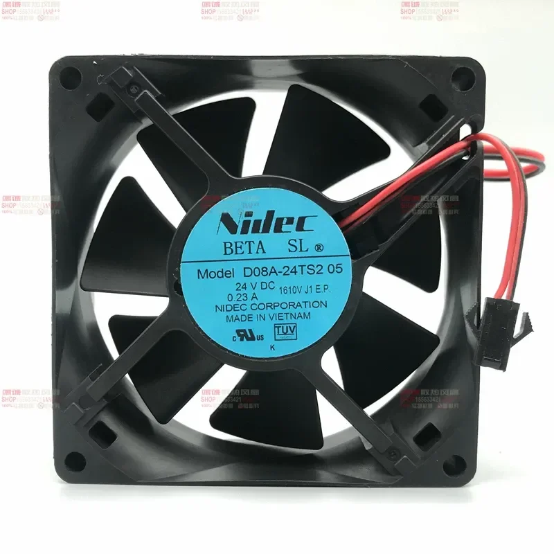 D08A-24TS2 05 24V 0.23A Original Japan NIDEC 80x80x25mm Inverter Fan for Industrial Equipment