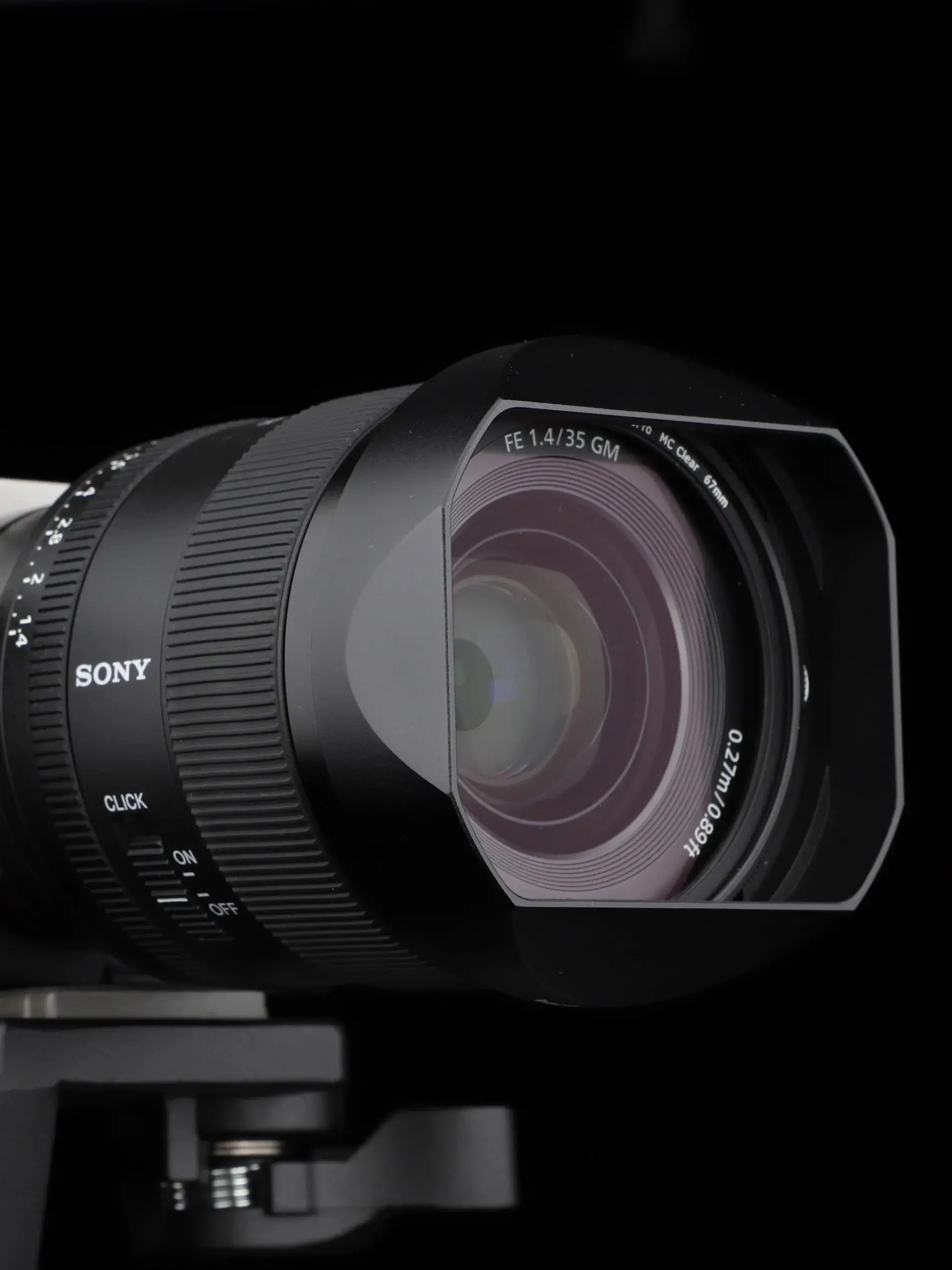 Haoge Gegenlichtblende aus Metall mit quadratischem Bajonett für Sony FE 35 mm F1.4 GM, Sony FE50 mm F1.4 GM Gegenlichtblende mit Metallkappe, ersetzt ALC-SH0001 – Detail 8