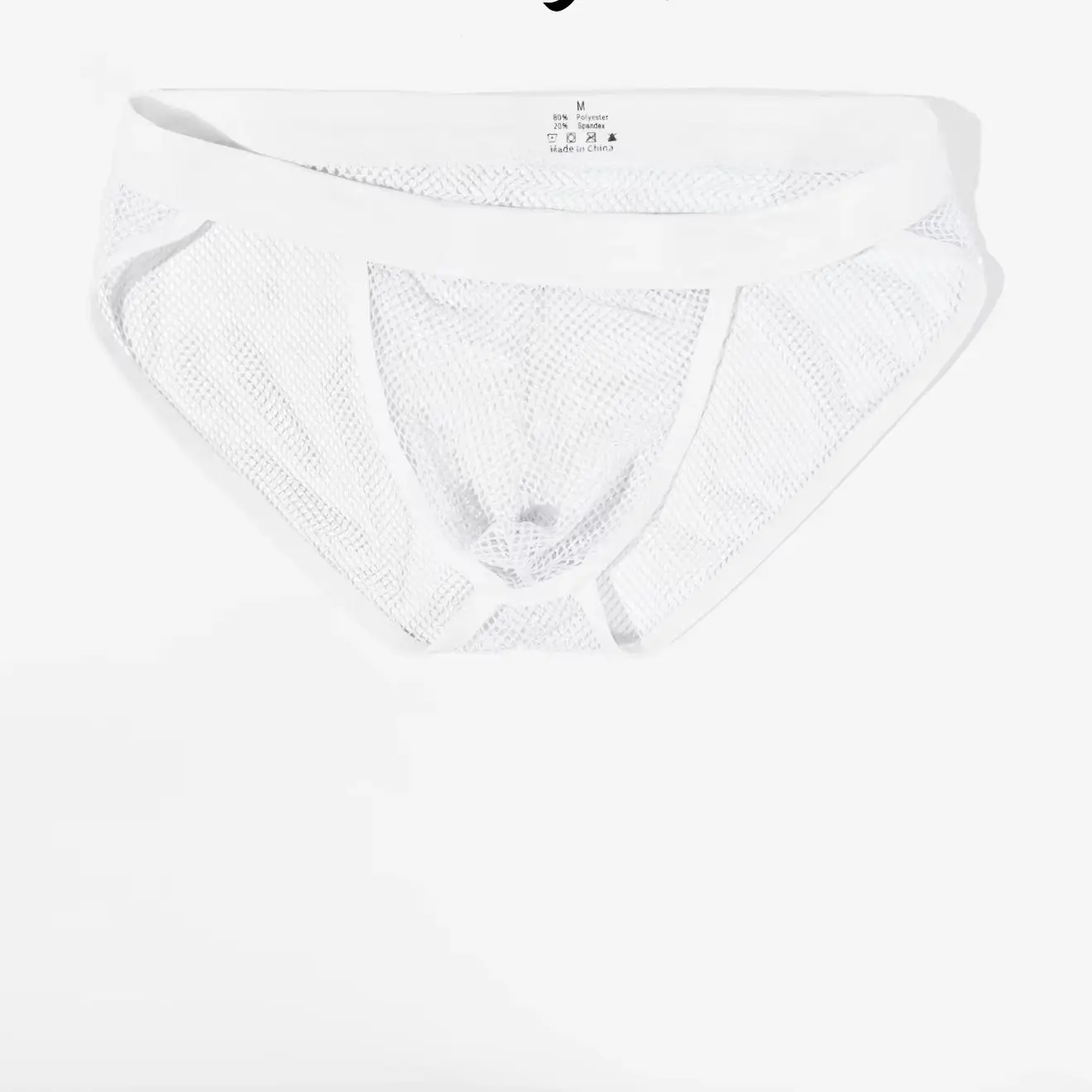 

Size Transparent Mesh Underwear for Men Low Waist Fishnet U Pouch Briefs Solid Color Sexy Perspective Male Panties