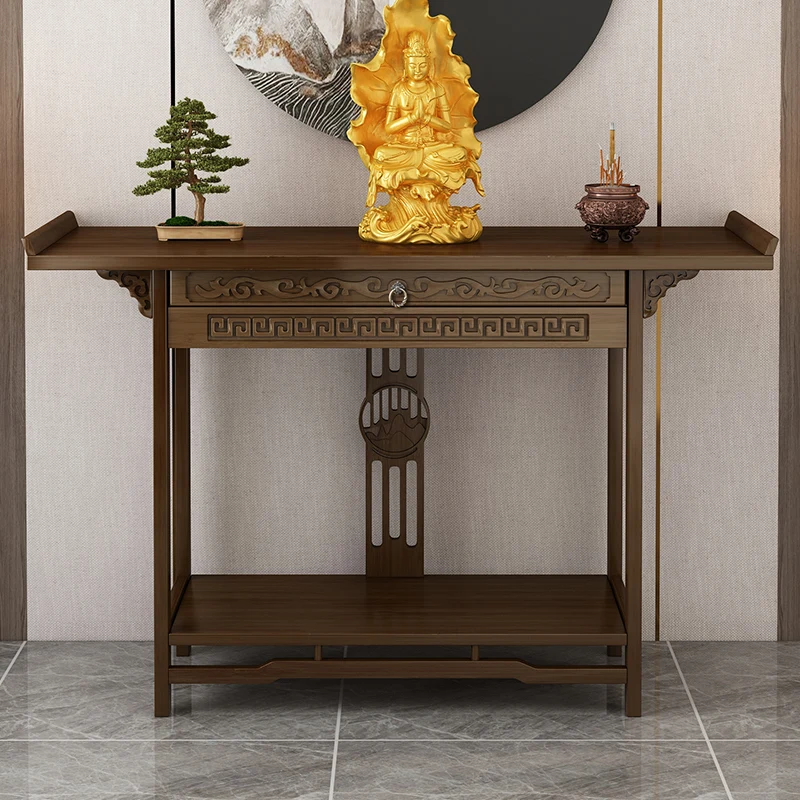 Household incense case for Bodhisattva God of Wealth table, living room entrance table against the wall