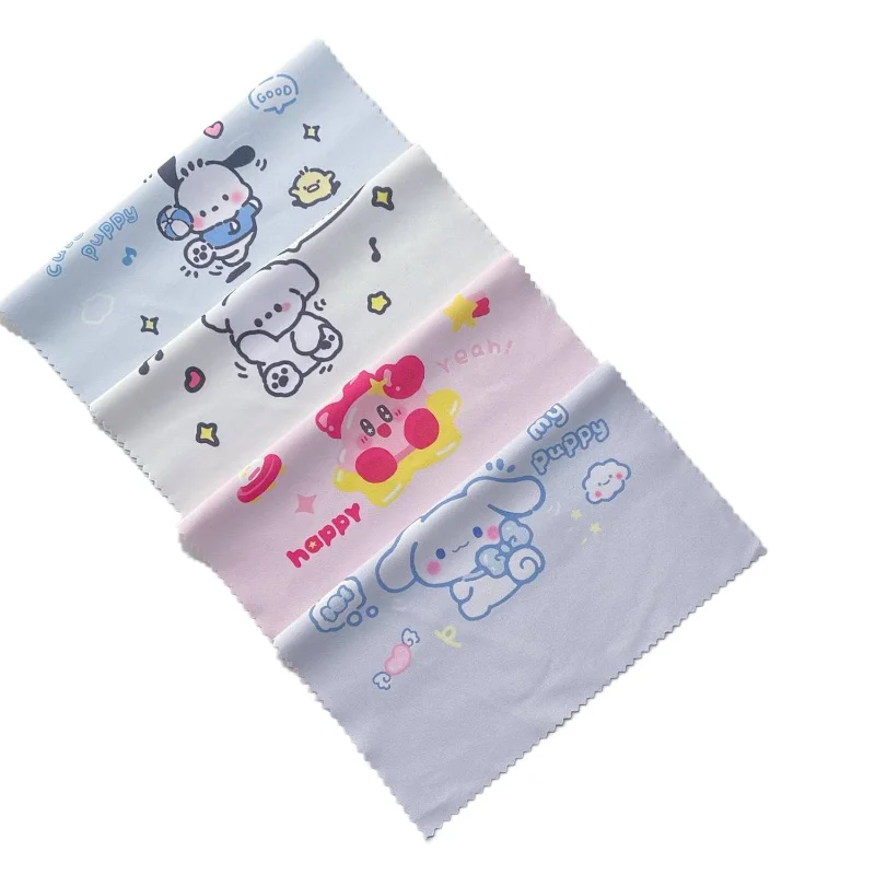 

Sanrio ins goggles cloth kawaii Pochacco cartoon cute style 4 pieces wiping mobile phone ipod screen cleaning cloth wholesale