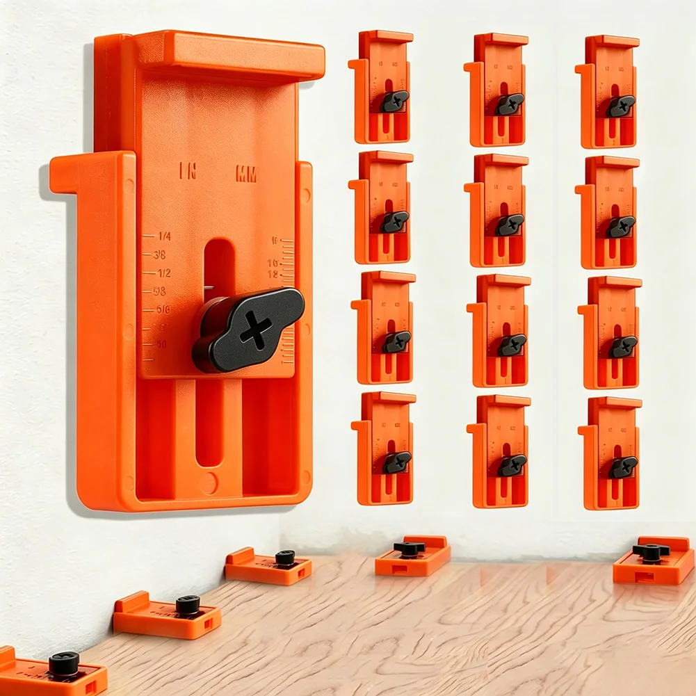 12Pcs Adjustable Flooring Spacers 1/4 To Inch Plastic Tool For Wood Plank Laminate For Tile Installation Easy Lock Design