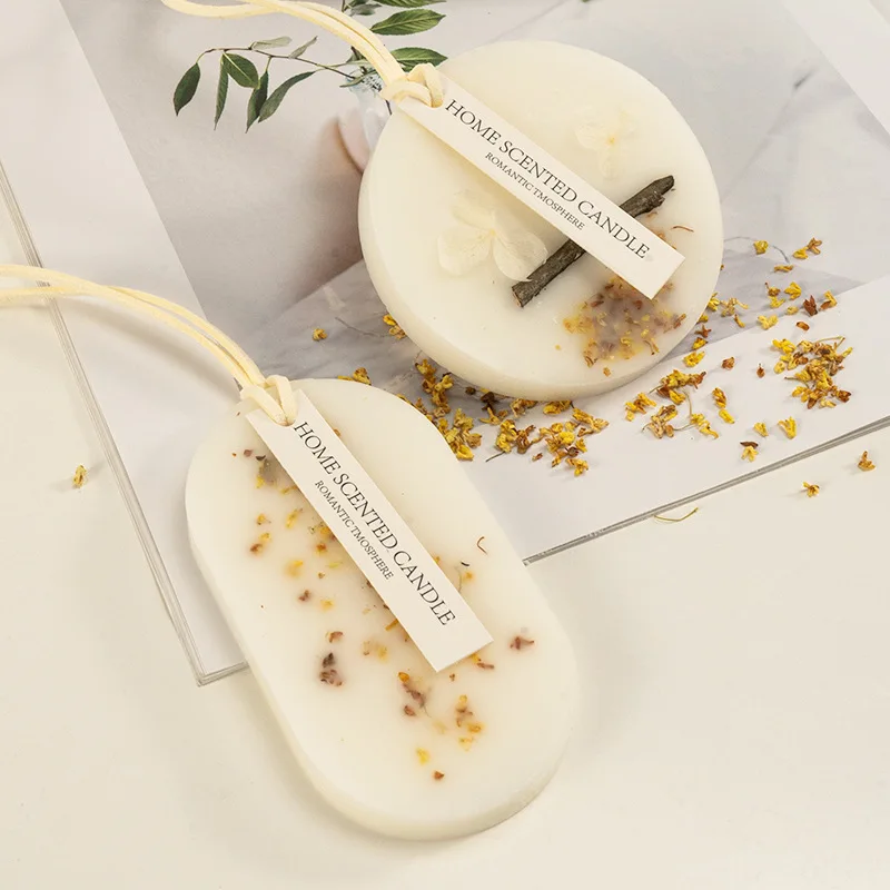 Round Scented Wax Sheet High-end Wardrobe, Car And Toilet Deodorizing, Fresh Solid Essential Oil Scented Pendant