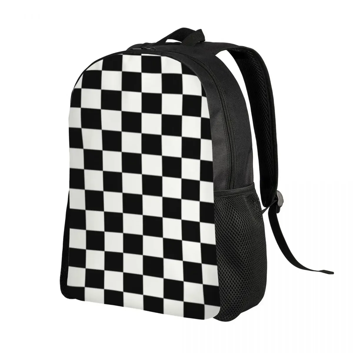 Custom Classic Checkerboard Backpack Women Men Casual Bookbag for School College Chess Board Bags