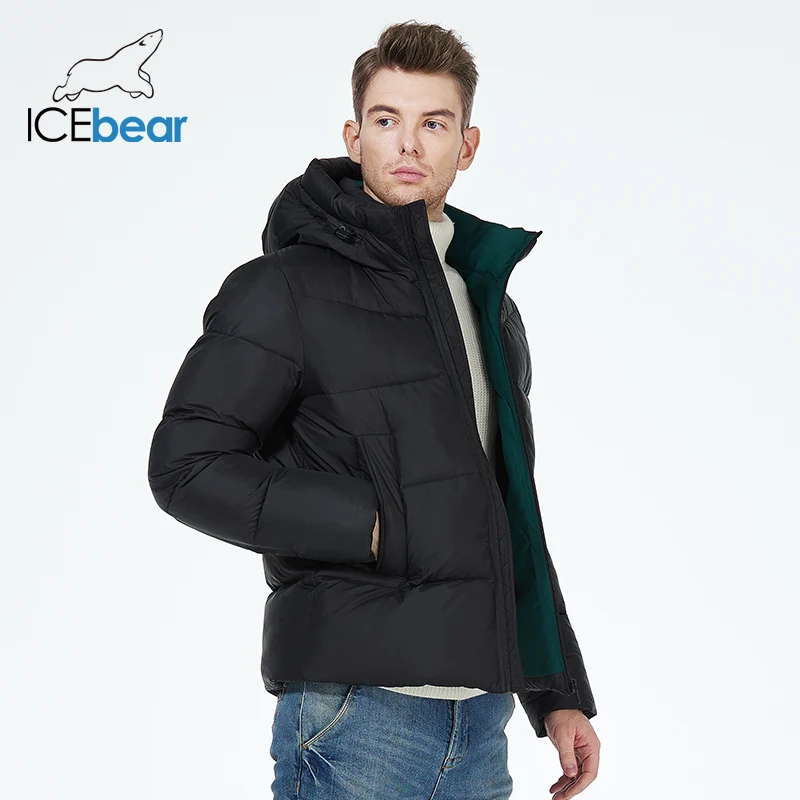 ICEbear-Abrigo acolchado informal para hombre, chaqueta gruesa de algodón cálido, MWD3479I, invierno, novedad de 2023