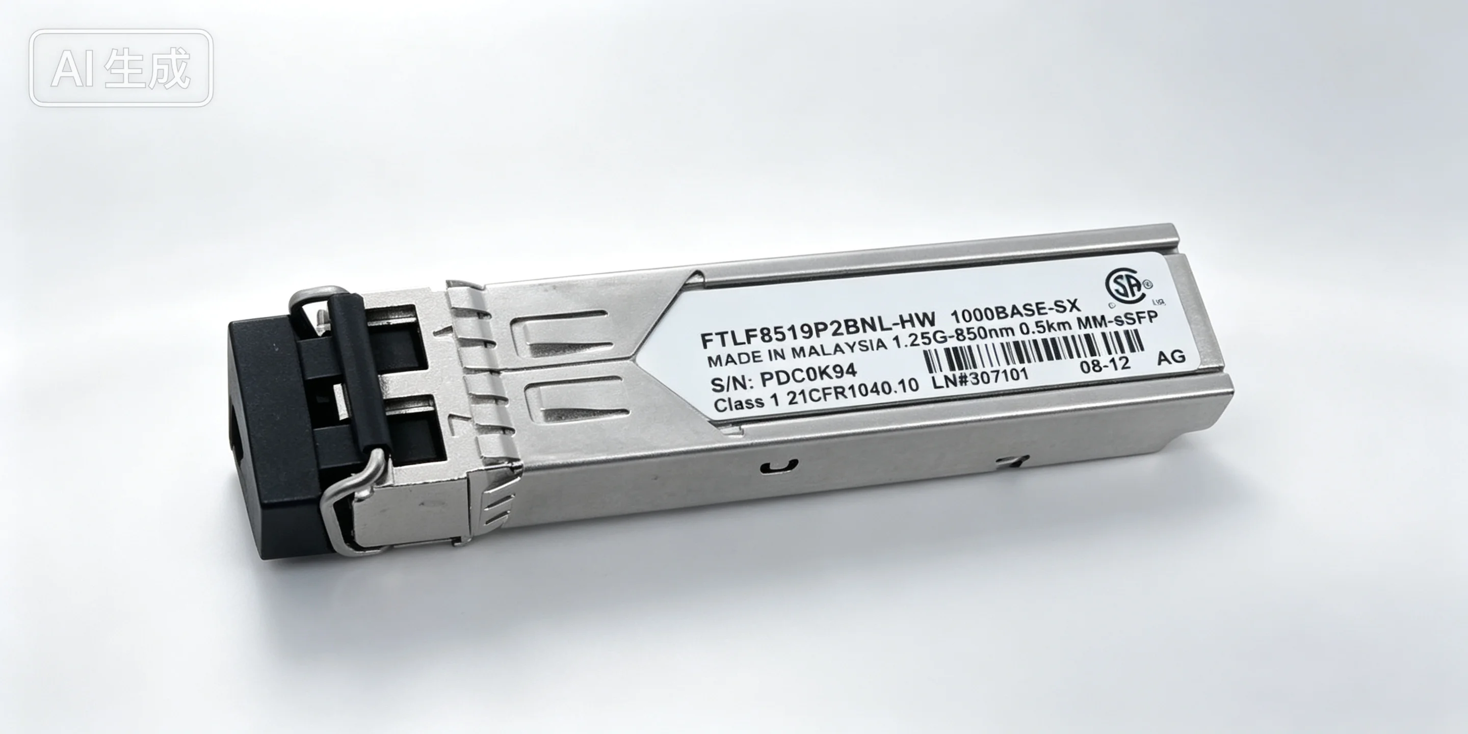 Multimode Transceiver For Finisar FTLF8519P2BNL‑HW SFP 1.25G 850nm 550M Gigabit Module