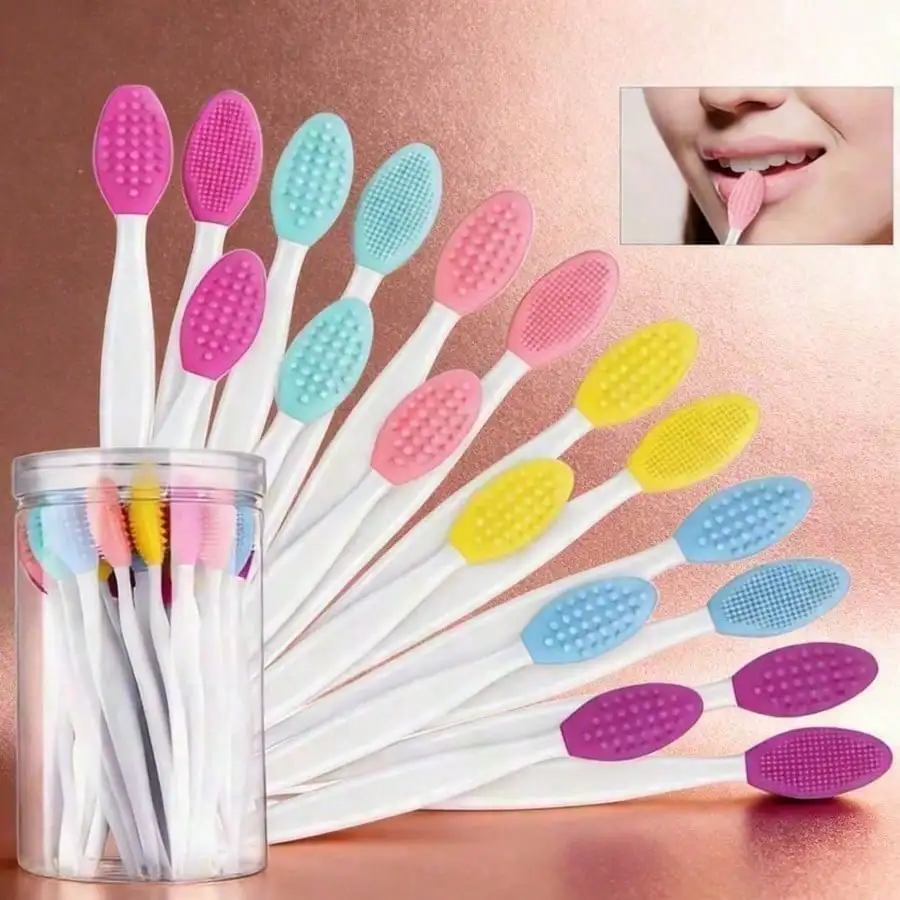 18pcs Mixed Color Jar Brush Set - Double-Sided Silicone Scrub Tool, Smooth Daily Face Cleansing Applicator for Lip Care & Beauty Personal Care Smooth Daily Daily Family Care  Holiday Care