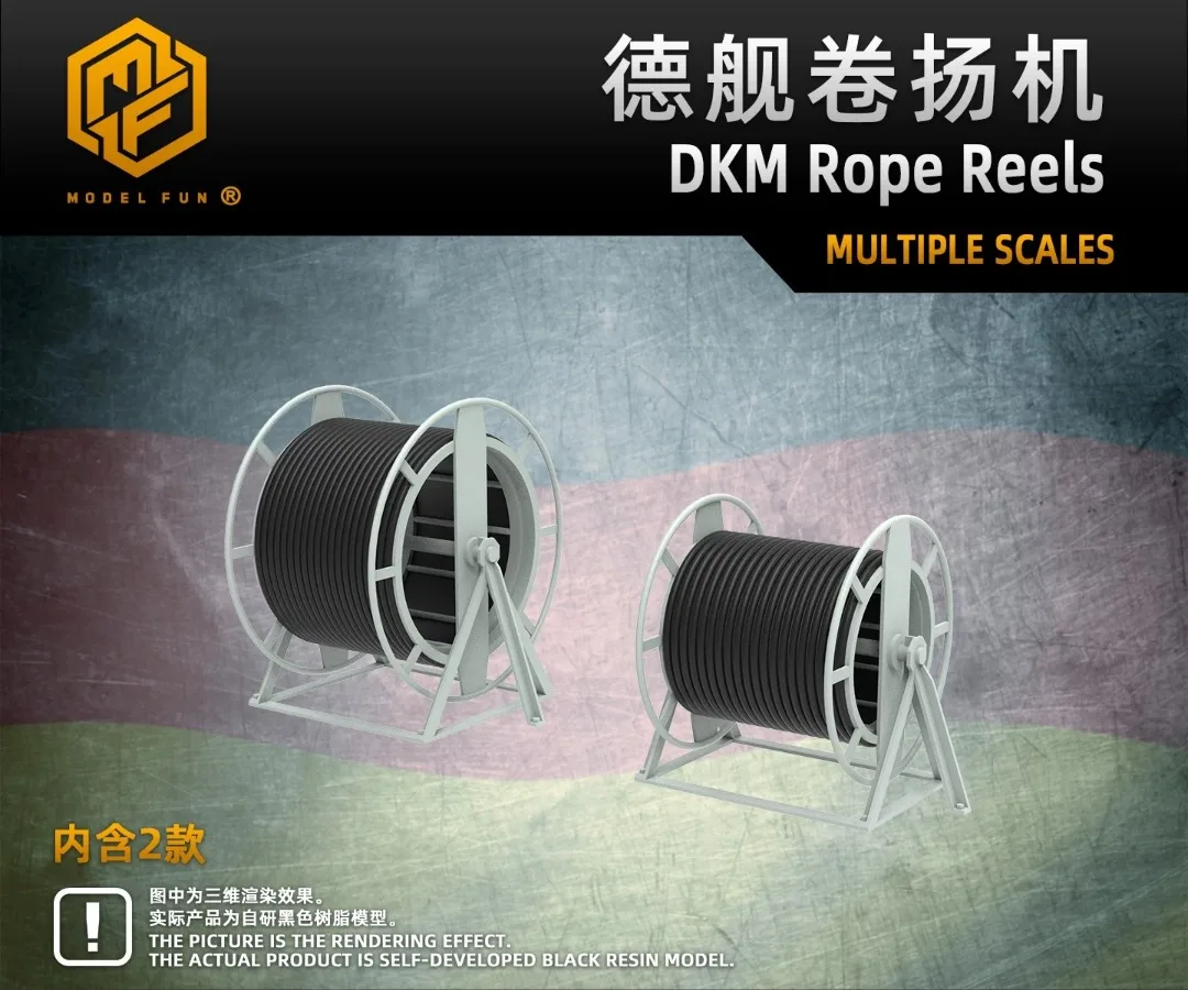 Model Fun MFP20061/35077/70058 Warship Rope Reels 3D Printed Deck Fitting Parts 2 Styles Resin Model Upgrade Accessories