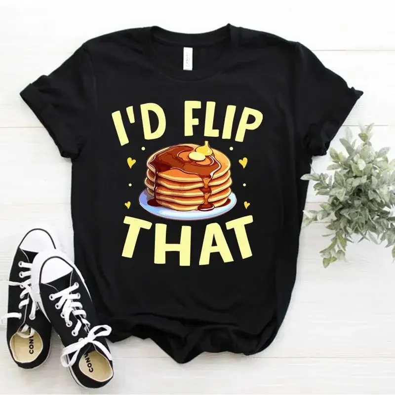 Funny Egg Pancake Cooking Pan I d Flip That Pancake Maker T Shirt Size S 5xl
