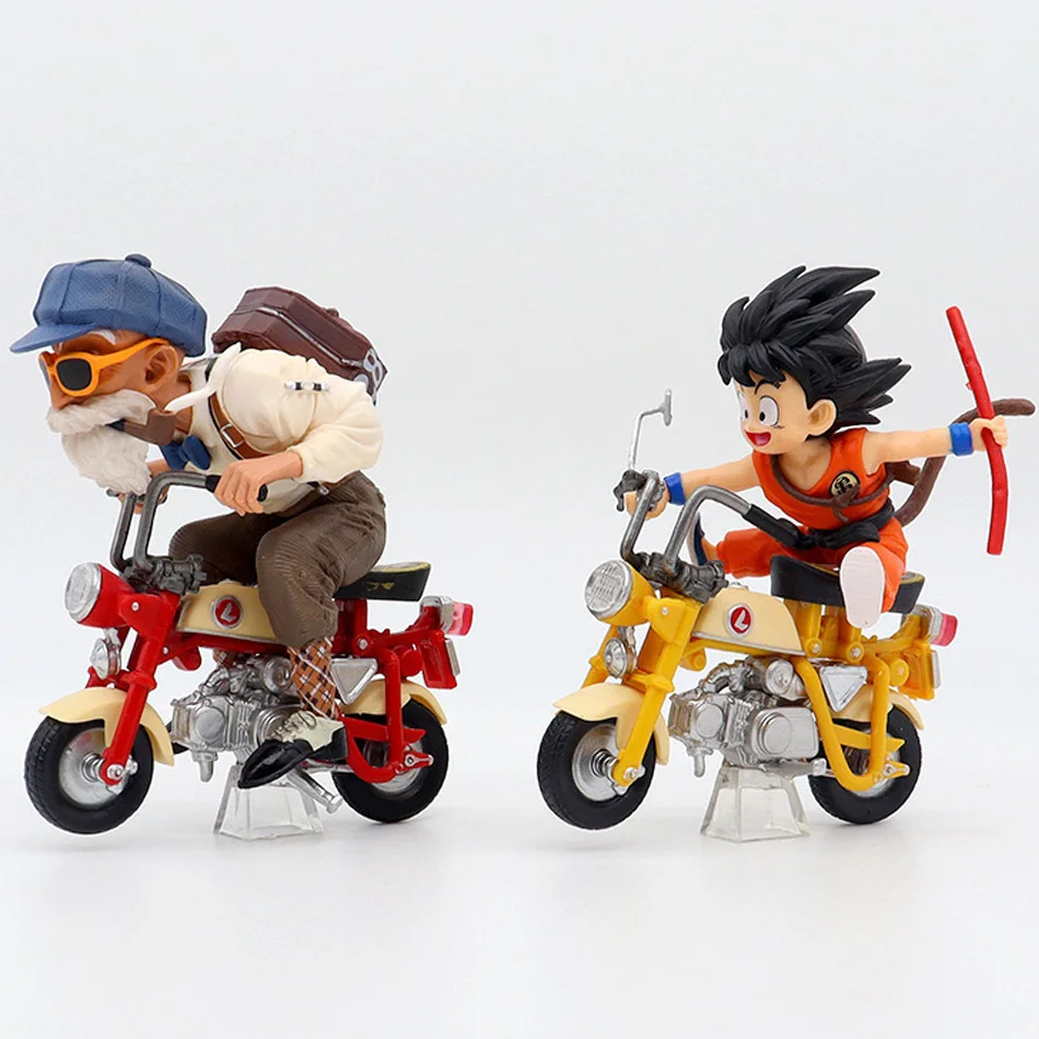 Nouveau 13 cm Dragon Ball Z figurine d'anime Son Goku maître Roshi locomotives PVC Action Kame Sennin moto jouets pour enfants cadeaux