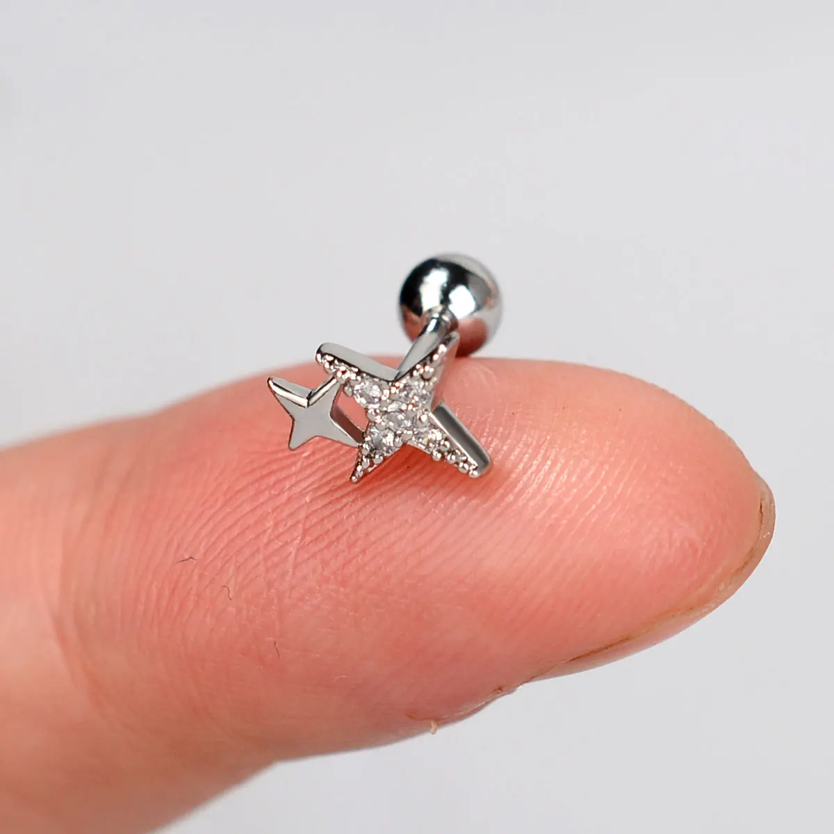 1pc Kristall cz Tragus Helix Piercing Ohr stecker Ohrring für Frauen Turm lappen Knorpel Schmetterling Blatt Blume Ohr Percing edlen Schmuck – Detail 23