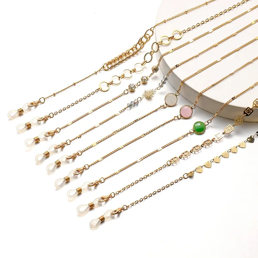 

Stylish Glasses Lanyard Beaded Mask Lanyard Eyeglass Straps Mask Holder Strap Pearls Sunglasses Chain Glasses Chains