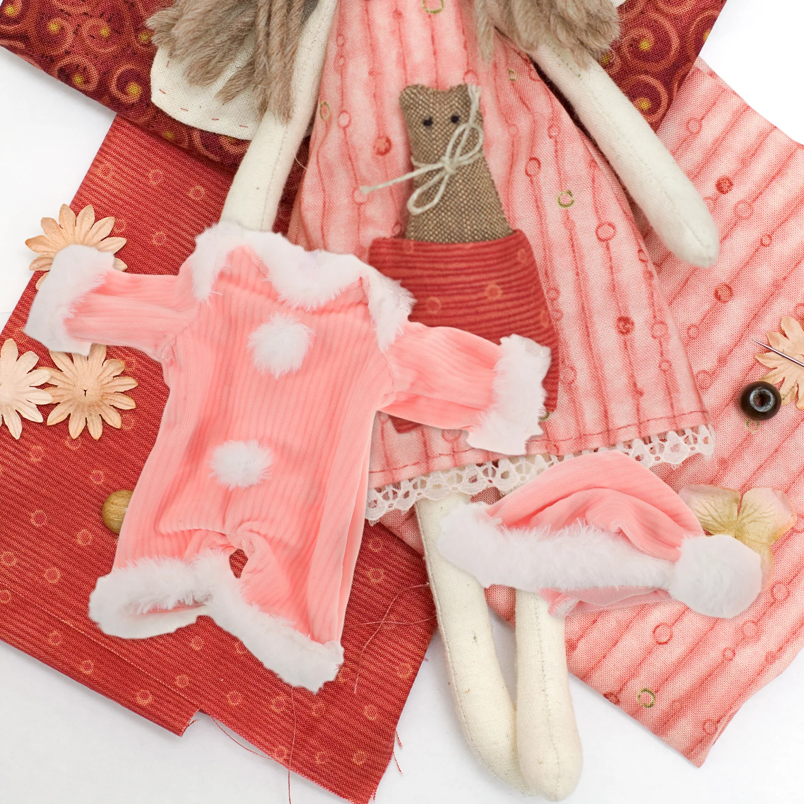 Conjunto de Roupas para Bebê de 10 Polegadas, Roupa Confortável, Macacão e Chapéu para Natal, Aniversário, Brincadeira de Faz de Conta, Conjunto de Vestir Confortável para Bonecas