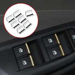 7Pcs ABS Chrome Car Window Lift Button Sticker Sequins Trim for Chevrolet Cruze 2009-2015 Accessories