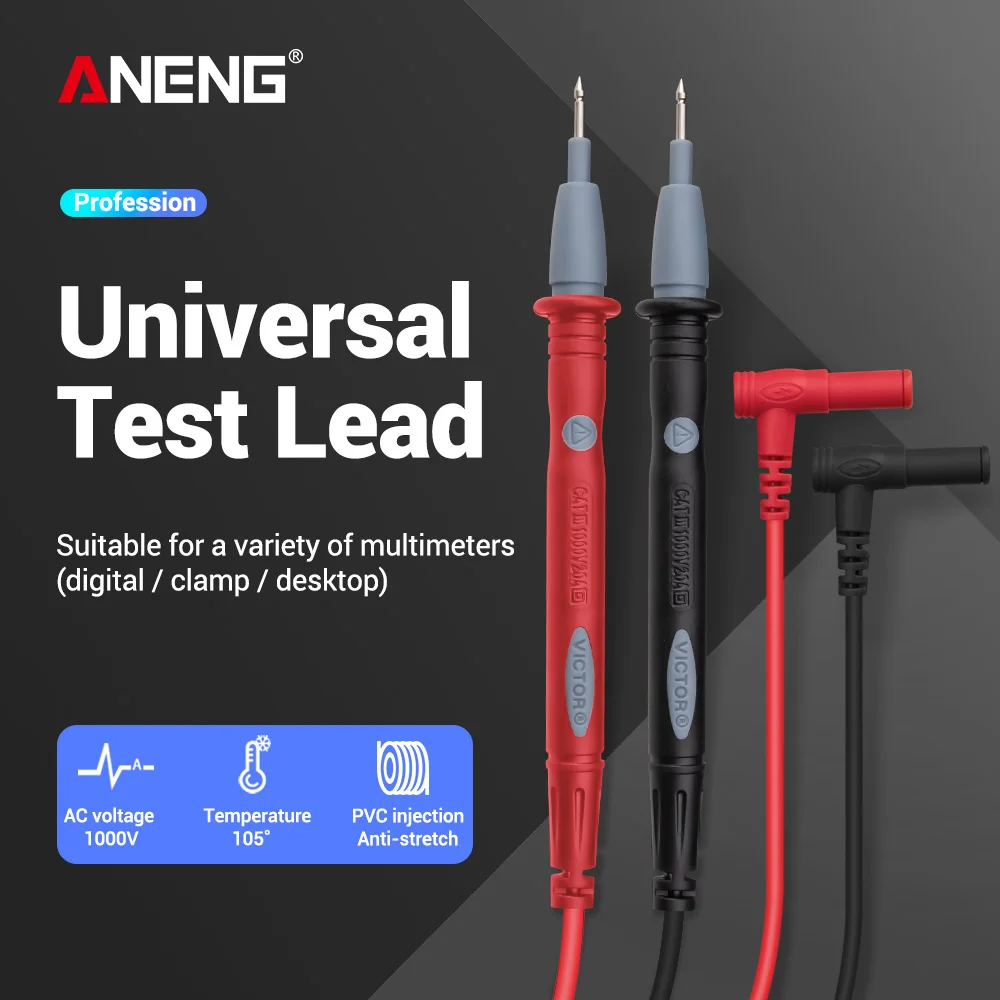 PT1003 1000V 20A Universal Probe Test Pin for Digital Multimeter Needle Tip Top Quality Meter Tester Lead Probe Wire Pen Cable