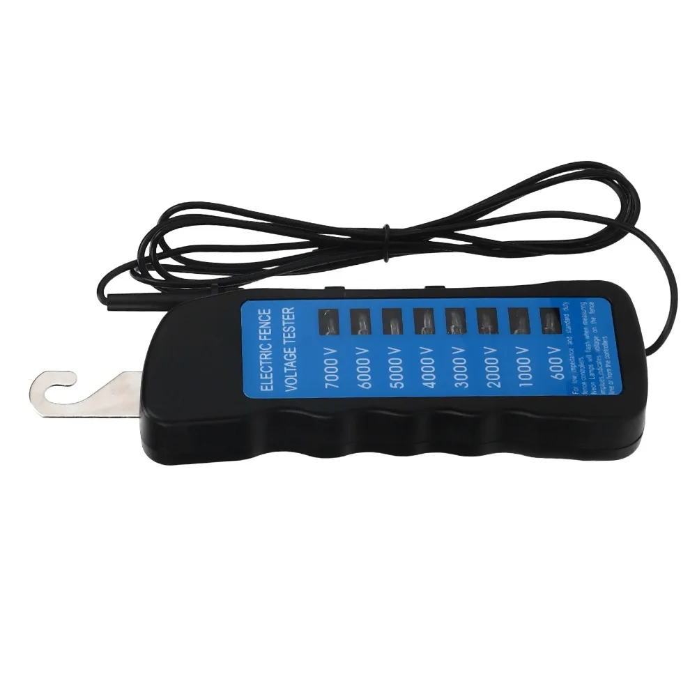 7000V Electric Fence Tester Durable ABS Voltage Detection Tester Multi Wire Voltage Measurement Range Multi Light Tester