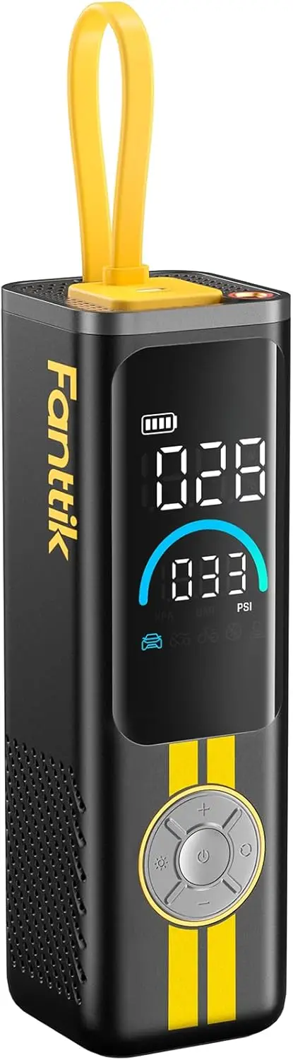 

150PSI Cordless Tire Inflator, 35s Fast Inflation, Portable Air Compressor for Car, SUV, Motorcycle, Bike, Ball