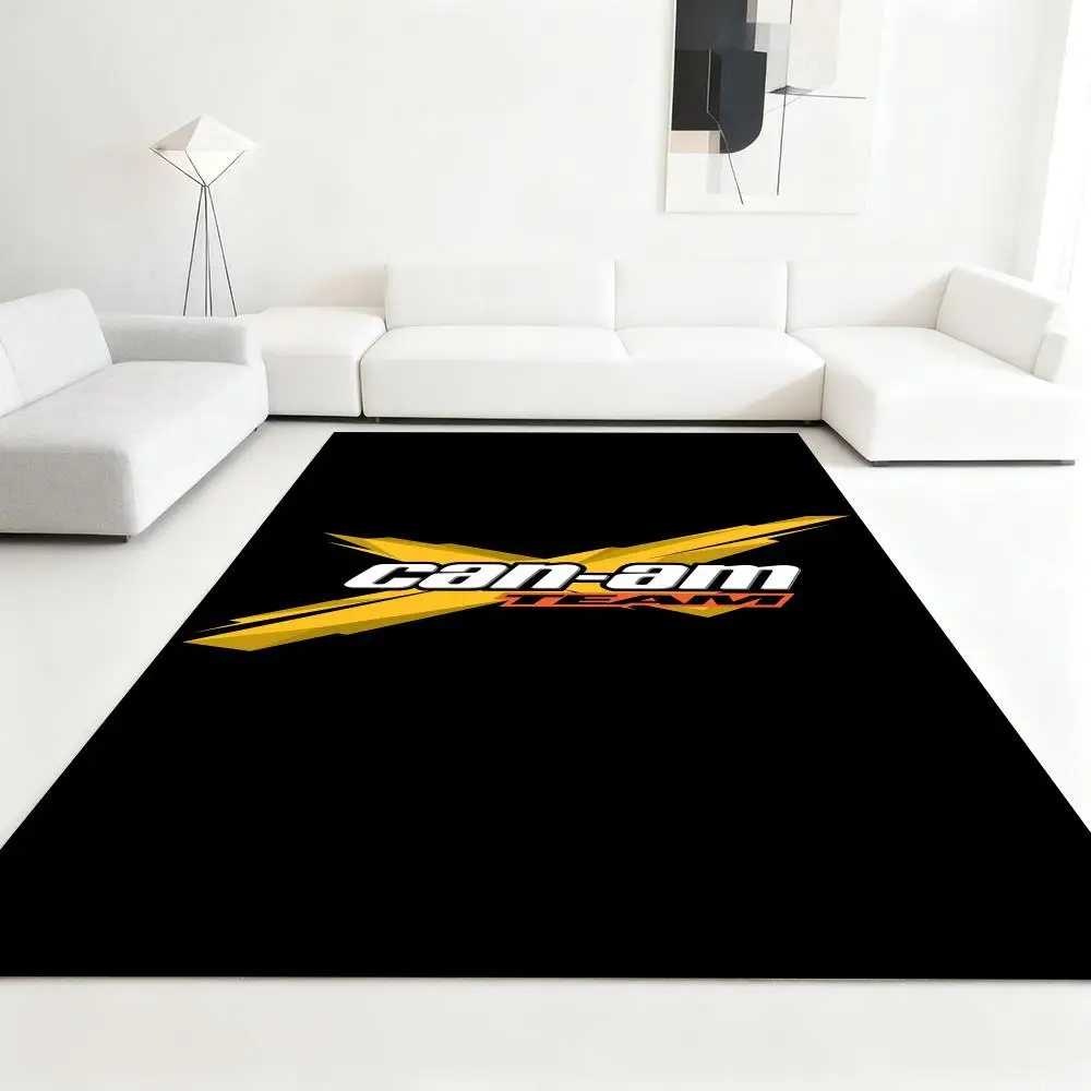 

C-CanS AM BRPs Moto Racing Logo Floor Mat Soft Thickened Absorbent Non-Slip Bedroom Living Room Door Mat Home Decor Flannel Rugs
