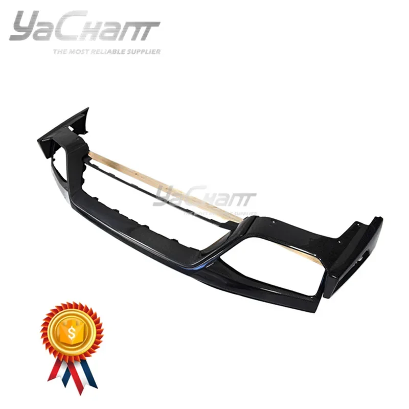 Car-Styling Carbon Fiber Rear Lip Diffuser with Valance Garnish Strip 2017-2020 R35 EBA OEM Style Lip Diffuser w/ Strip