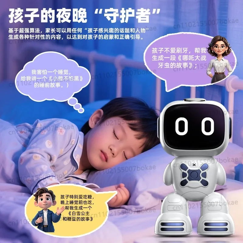 Dialogue AI Robot Children's Early Education Story Machine Learning Interactive Educational and Portable