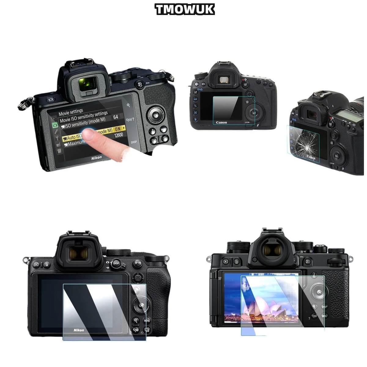 

​​For Nikon Z5 Z6 Z7 Z8 Z9 - Precision Cut Privacy Film, 9H Tempered Glass Anti-Glare HD Camera Screen Protector​​