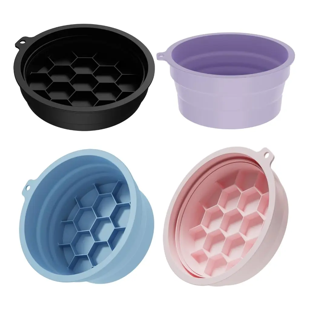 

Silicone Face Ice Bath Bowl Folding Ice Facials Basin Facials Skin Cares Tool