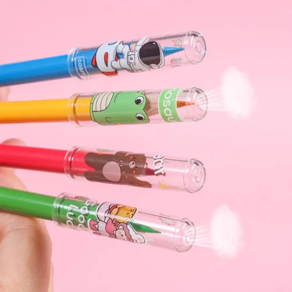 Pencil Protective Cover Pen Pencil Caps Pencil Protector Stationery Grip Pen Pencil Lid Multi-pattern Pencil Extender Stationery